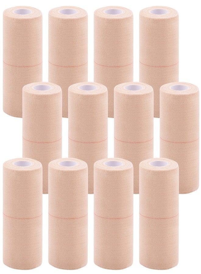BQTQ 12 Rolls Elastic Tape Adhesive Elastic Bandage Wrap 4 inch Stretch Bandage Wrap Wound Wrap Tape Elastic Adhesive Tape Wrap Bandages for Wrist Ankle Swelling Sprains - Image 1